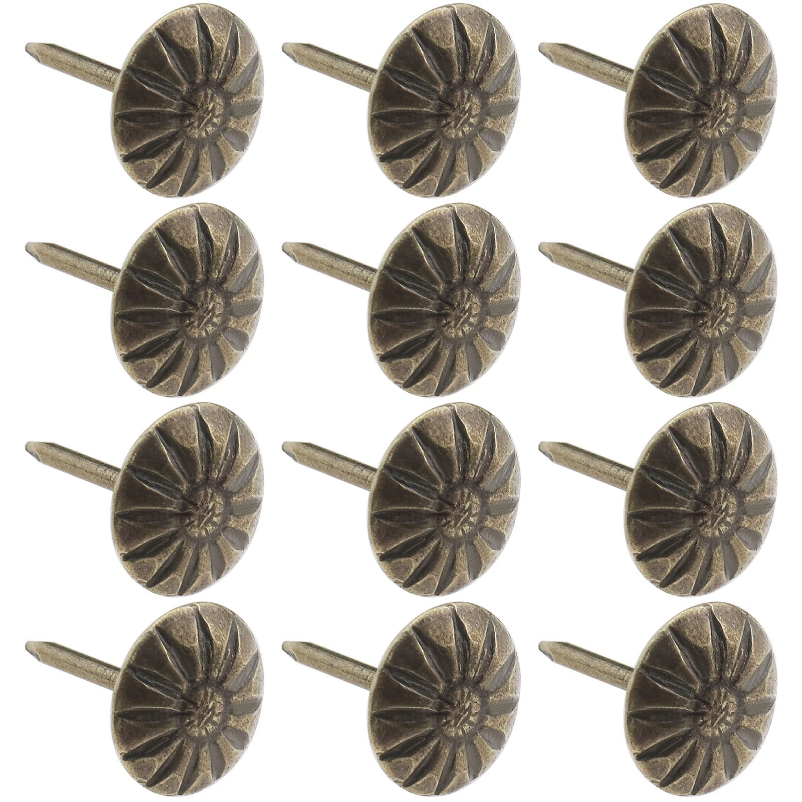 The Lord of the Tools 100pcs Antique Decorative Nails for Furniture Sofa Upholstery Tacks Retro Decoration Pushpin Metal Pushpin 11 x 16 mm Bronze