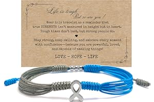 HARACRAFT Bracelet For A Cause, Awareness Puzzle Ribbon Bangle, Autism Health Ribbon Wristband for Protection Surfer String Bracelet for Men, Women, Kid