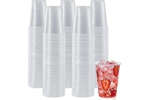 Lilymicky 500 Pack 7 oz Clear Plastic Cups, Disposable Drinking Cups, Plastic Party Cups for Birthday Parties, Picnics, Ceremonies, and Any Events