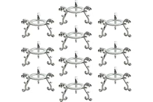 OmyLens 10Pcs Silver Crystal Ball Stand for Displaying Crystal Glass and Natural Rocks, Sphere Display Holder, for 40mm-80mm Sphere or Stone