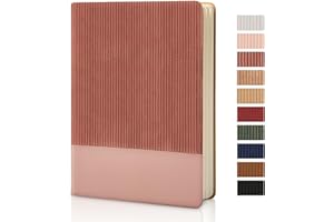 TSFPapier Lined Notebook Journal Notebooks for Work Hardcover Journaling 5.79"x8.27" A5 Leather Journals 216 Pages 100GSM Thick Paper Dark Pink