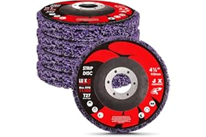 LUCKUT Strip Discs Grinding Disc 4.5'' x 7/8'' Stripping Wheel Clean and Remove Paint Coating Rust Welds Oxidation for Angle Grinder-5 Pack