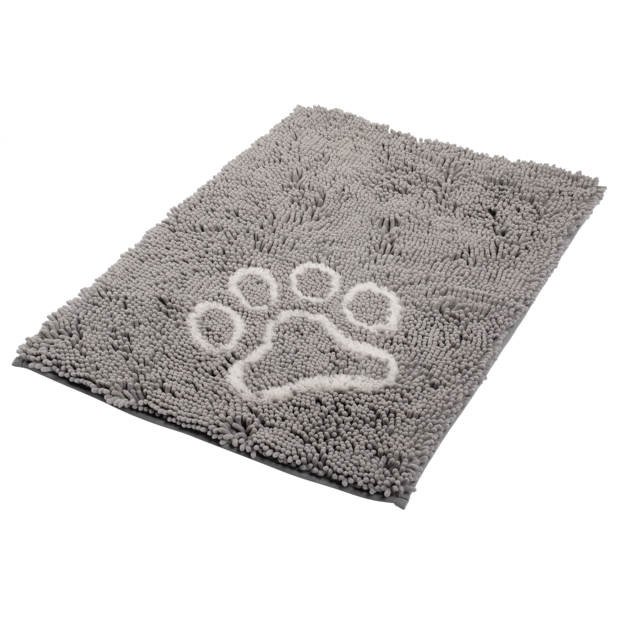 Bunty Indoor Dog Doormat - Low-Profile, Washable, Soft Non Slip Dog Mat for Muddy Paws, Spills, Rain - Cosy Crate Mat, Water/Food Bowl Spill Protector - Large, 87x58cm, Grey