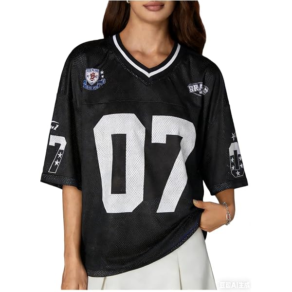 SOLY HUX Jersey Shirts for Women Y2k Oversized T Shirt Striped