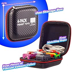 4-Pack Colorful Fidget Toy Cubes, Versatile Stress