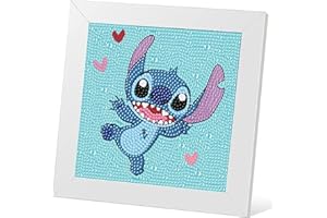 pvoodire Diamond Art Painting Kits for Kids with Frame,Diamond Art for Kids Ages 4-8-12,Easy Kids Gem Art Kit with Beautiful Package for Gift Home Wall Decor(7x7inch)