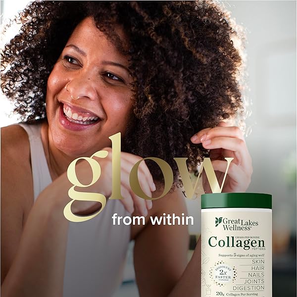 GREAT LAKES WELLNESS COLLAGEN PEPTIDES POWDER FOR SKIN, HAIR, NAILS, JOINTS & DIGESTION – UNFLAVORED – QUICK DISSOLVE HYDROLYZED, NON-GMO, KETO, KOSHER – 16OZ