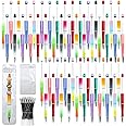 DASTTUIS 150 Pieces DIY Beadable Pen Kit – 50 Plastic Ballpoint Pens with Refills & Bags – School Supplies, Office Accessories & Decorative Items for Students & Teachers (Gradient Colors)