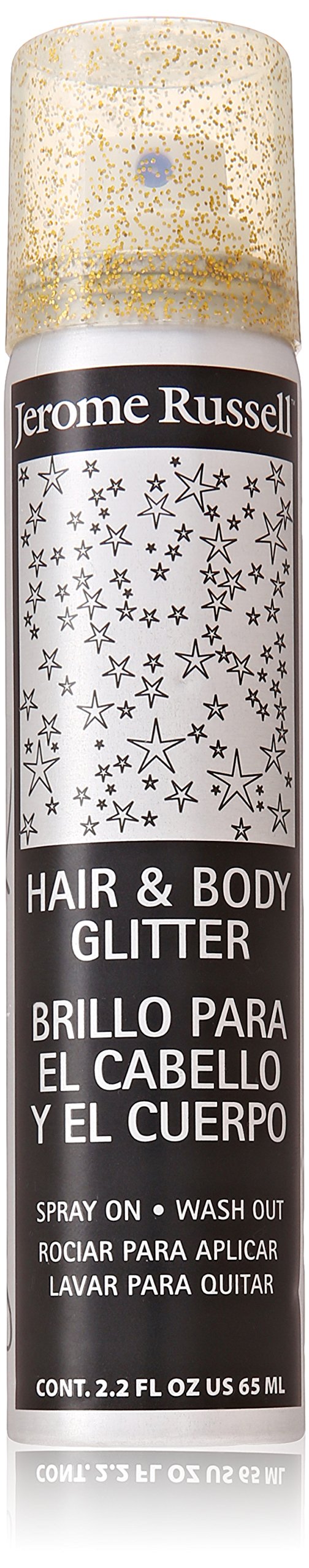 Jerome Russell Hair and Body Glitter Spray, Silver, 2.2