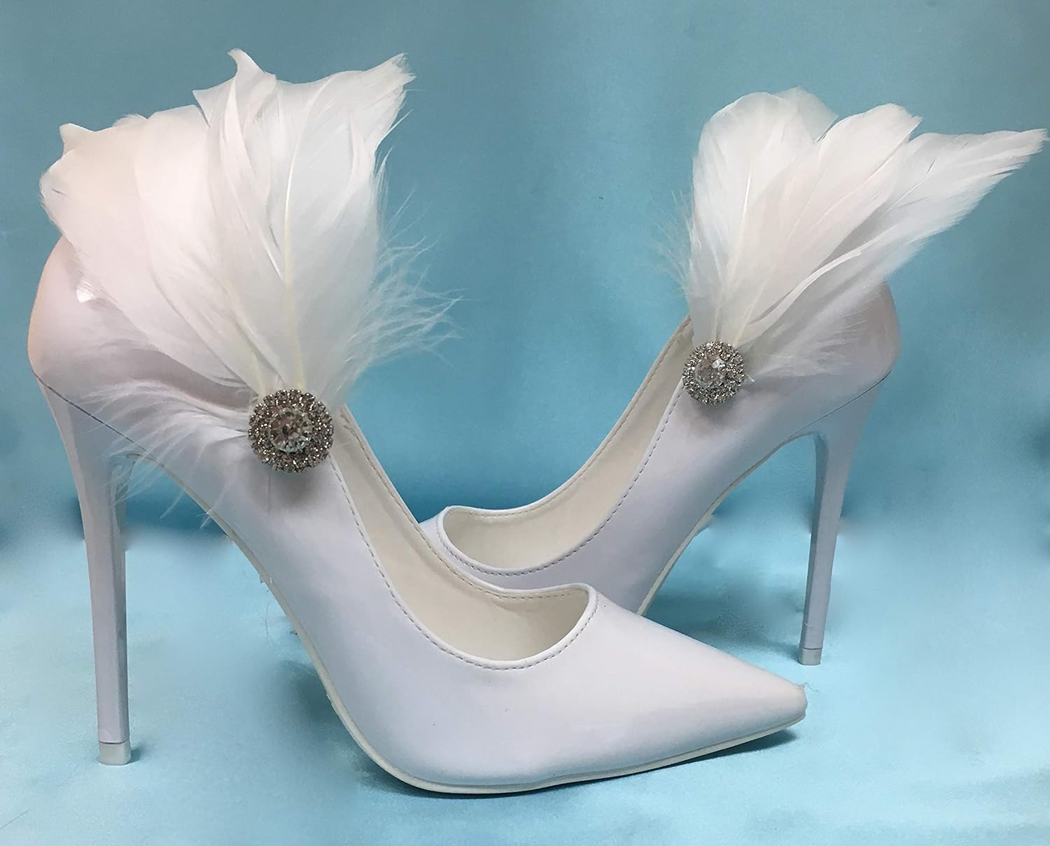 feather bridal shoes