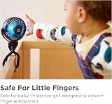 Munchkin Pram Fan 360° 4 Speeds LED Lights Black Mini Portable Stroller Fan view 6