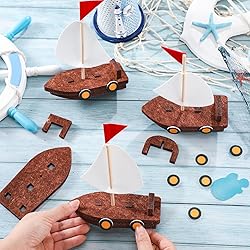 Hahafelt 24 Pack 3D Floating Ship Craft Kit, DIY