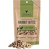 Vital Essentials Freeze-Dried Raw Dog Treats, Rabbit Bites Treats, 2 oz