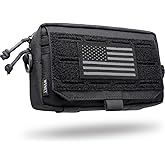 WYNEX Tactical Molle Admin Pouch,Tactical EDC Bag Utility Laser Cut EDC Tool Pouch Bag Annexes with American Flag