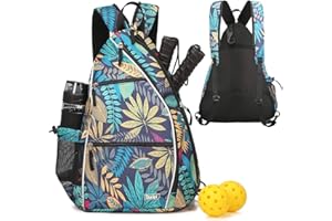Sucipi Pickleball Bag - Men's & Women's Pickleball Backpack, Adjustable Sling Bag w/Fence Hook/Large Capacity/Safety Pocket