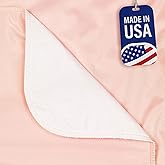 USA Made- Beck's Classic Washable Underpads, 34 x 36 (1 Pk Pink) - Absorbent Reusable Bedwetting Incontinence Pads for Kids, Adults, Elderly, Cats or Dogs- Waterproof Pad for Bed, Couch, Sofa, Floor