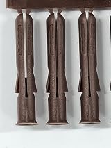 Greened House Brown Wall Plugs 96 Pack 7x42mm Universal Screw Fixing view 2