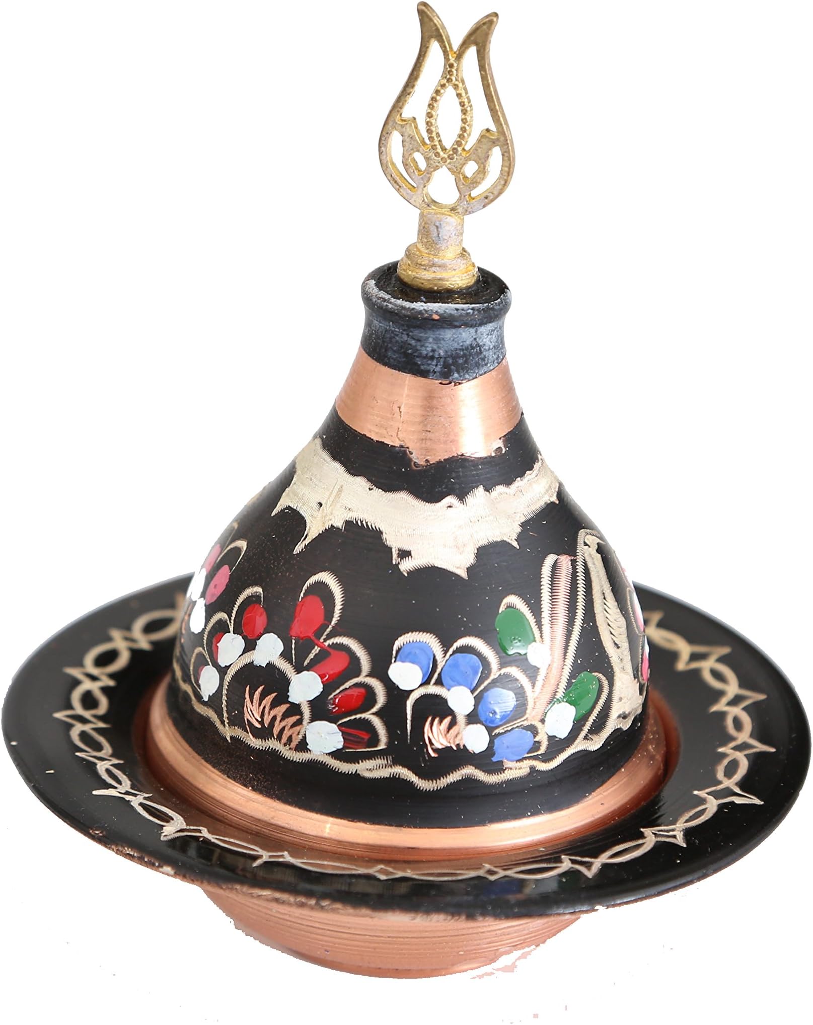 Traditional Painted Copper Small Turkish Delight Bowl 2 inches Diameter