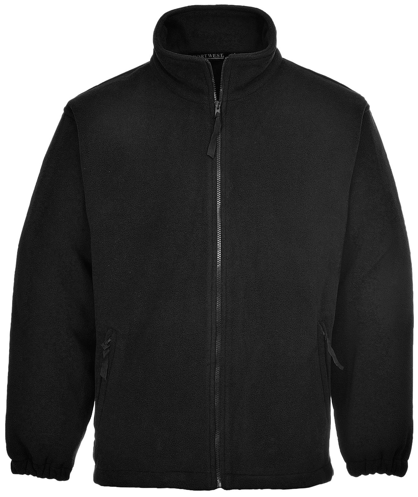 Portwest Aran Fleece Jacket, Color: Black, Size: 3 XL, F205BKRXXXL