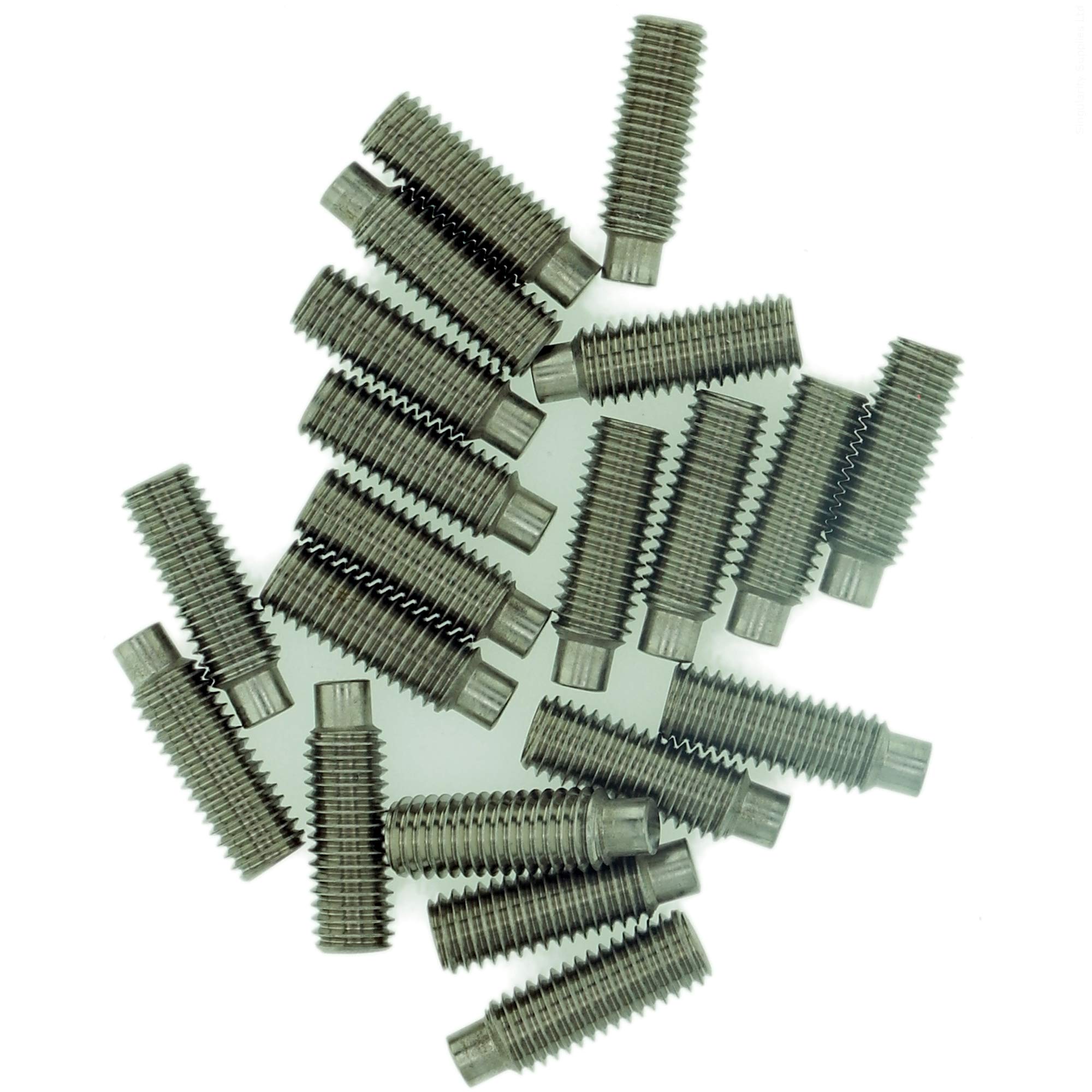 M3 (3mm x 20mm) Hex Socket Grub Screw (Dog Point) - Stainless Steel (A2) (Pack of 20)