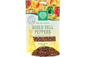 Small Pet Select - Dried Bell Pepper, a Natural Treat for Rabbits and Guinea Pigs, 2oz