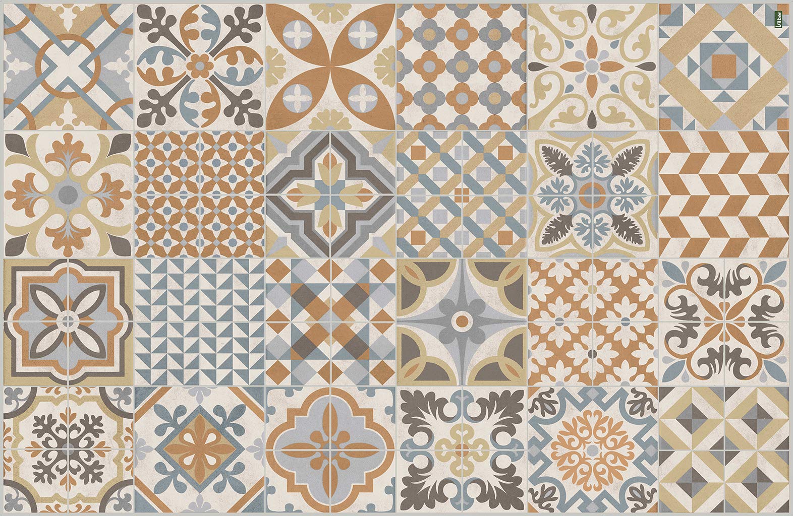 Vilber Rug, Vinyl, Brown/Beige-04, 78 x 120 cm (Rectangular)