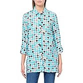 MULTIPLES Womens Roll Tab Cuffed Long Sleeve Button Front High-Low Shirt