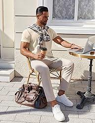 COOFANDY Tshirts Shirts for Men Cotton Henley Tee