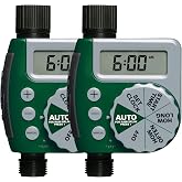 Orbit 62067 1-Outlet Programmable Digital Hose Watering Timer, 2-Pack | Battery Powered Digital Hose Timer with LCD Screen, Built-in Rain Delay &amp; Water-Resistant Design, Pack of 2