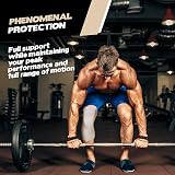 POWERLIX Knee Support for Women Men Beige Large Knee Brace Compression Sleeve view 4