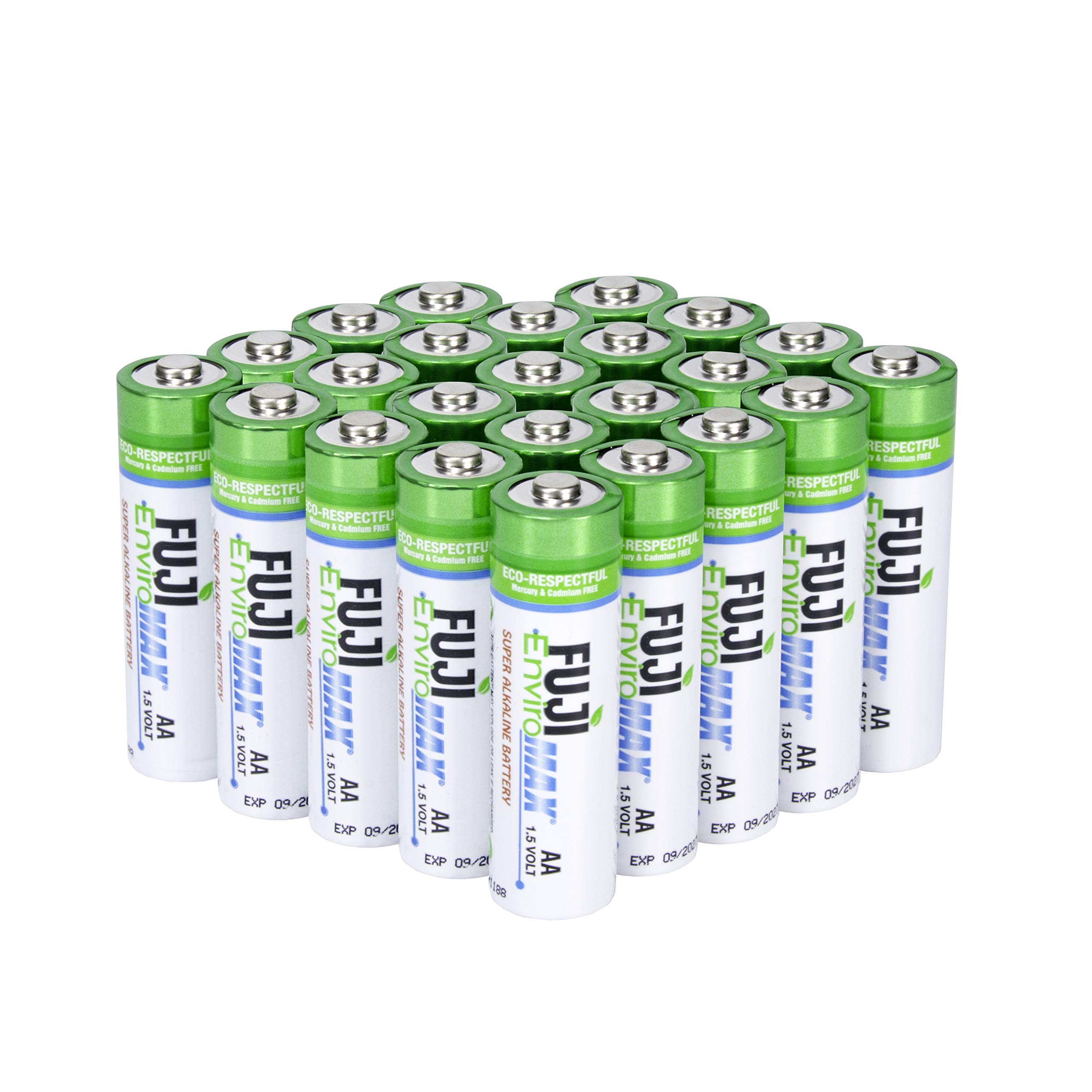 Fuji Enviromax 1.5V Super Alkaline LR6 AA Batteries - No Harmful PVC & Heavy Metals, Long Lasting, Powerful, Double A Batteries (Pack of 24)
