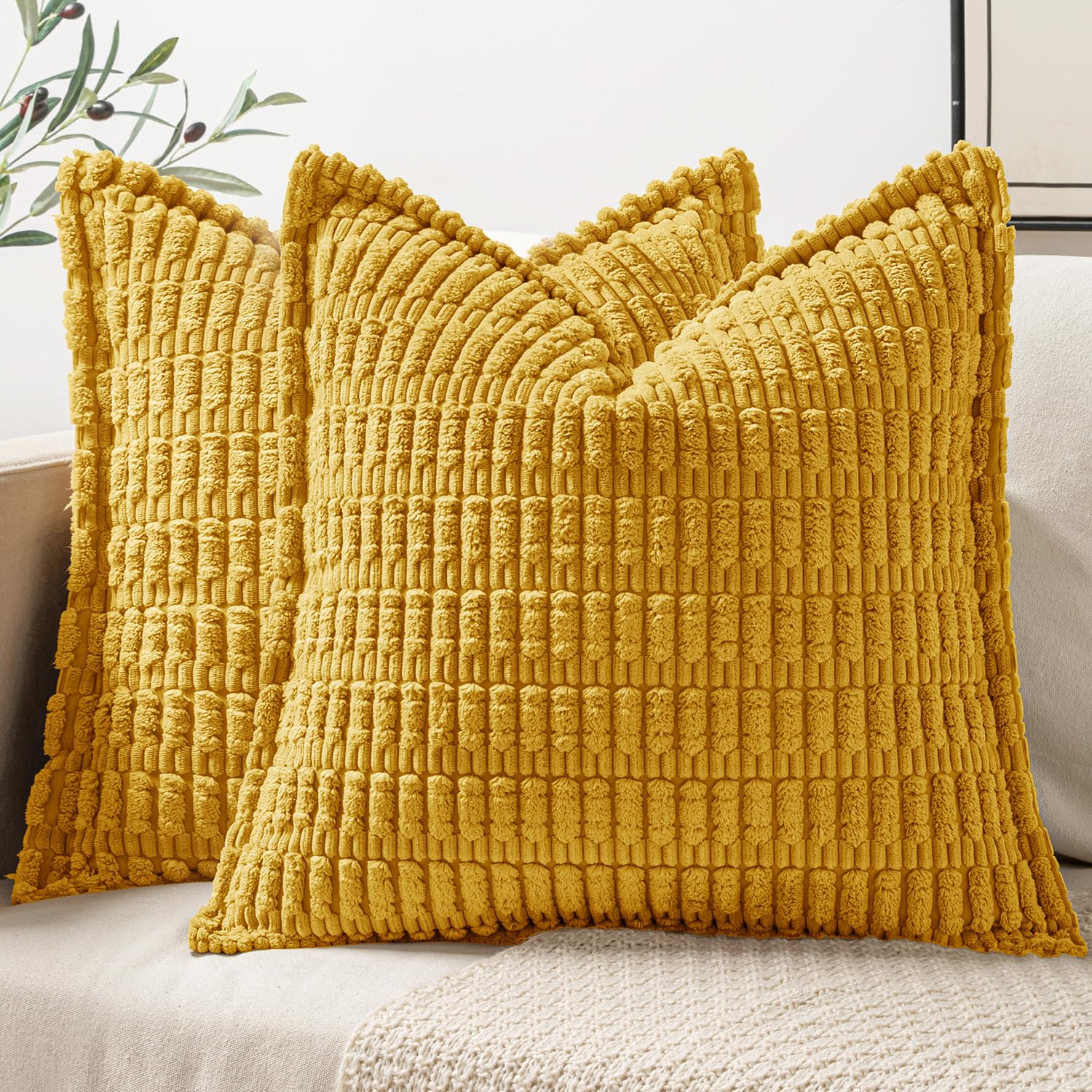 Mustard Yellow Decorative Pillowsnull
