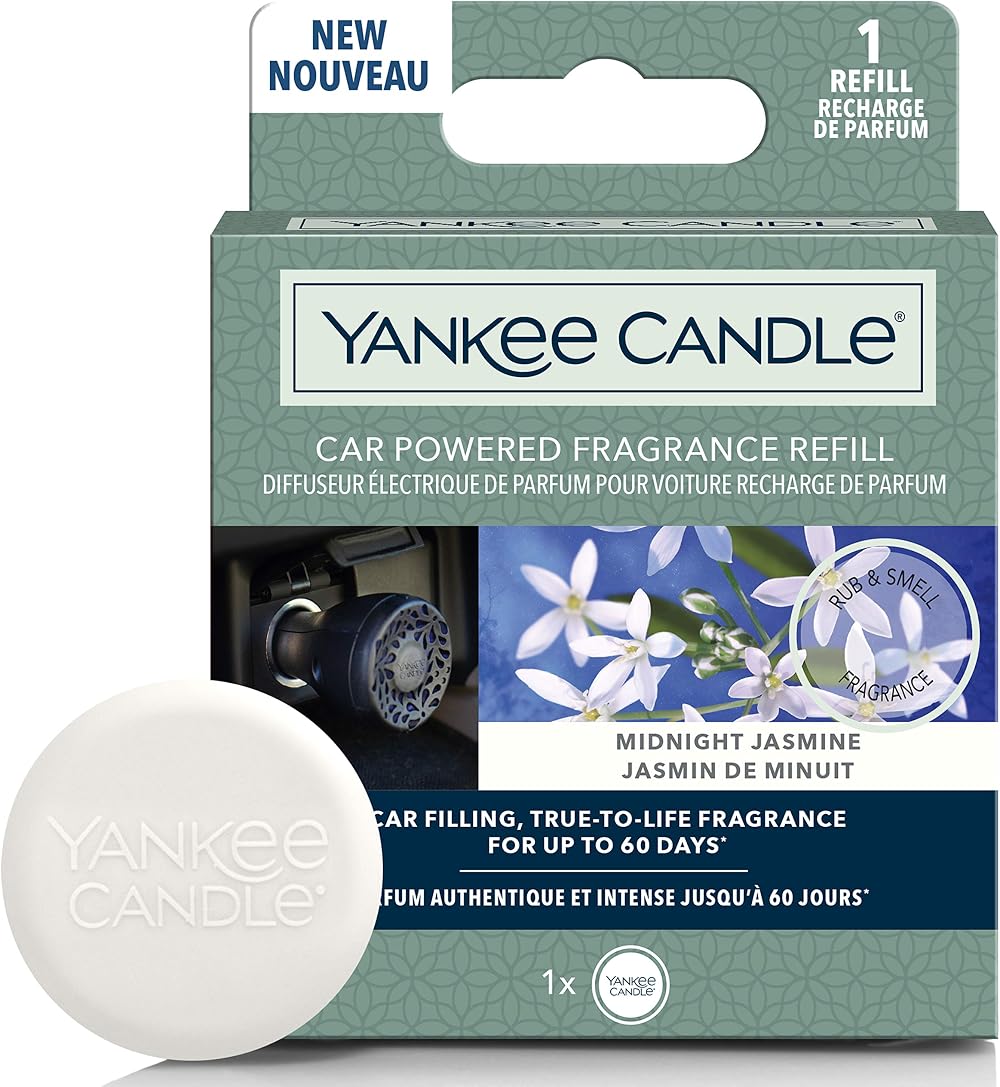 Yankee Candle Car Powered Fragrance Diffuser Refill Midnight Jasmine 60 Days