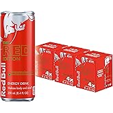 Red Bull Red Edition Energy Drink, Watermelon, with 80mg Caffeine plus Taurine & B Vitamins, 8.4 Fl Oz, Pack of 12 Cans