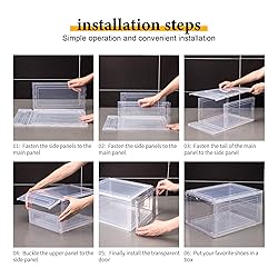 Attelite Drop Front Plastic Shoe Box with Clear