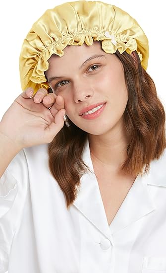 Amazon Lilysilk リリーシルク 19匁天然シルク100 ナイトキャップ 渡辺直美さんおススメ お休みキャップ 就寝用帽子 蝶結び付き ハンカチ バンダナ 通販