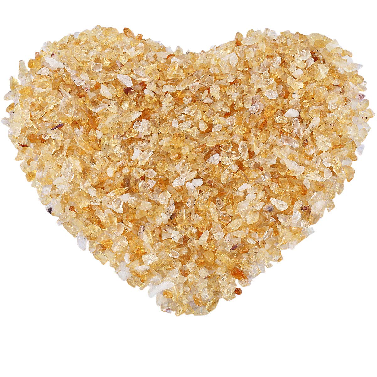Nupuyai 1 lb Tumbled Citrine Crystal Chips Stone, Crushed Irregular Shape Healing Reiki Crystal Stone for Home Decoration