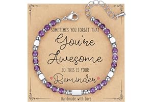 AryaHozel Tiny Gemstone Beaded Bracelets for Women Teen Girls, You are Awesome Jewelry, Christmas Gifts for Women, Friends, Sister, Mom, Daughter...