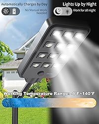 Ofuray Solar Street Lights Outdoor, 15W