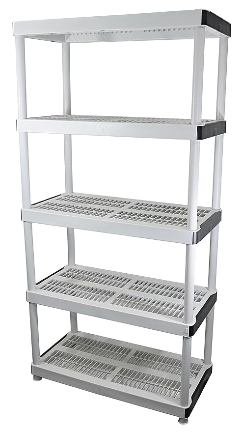 Amazon.com: HDX 36” x 72” 5-Tiered Ventilated Plastic Storage Shelving