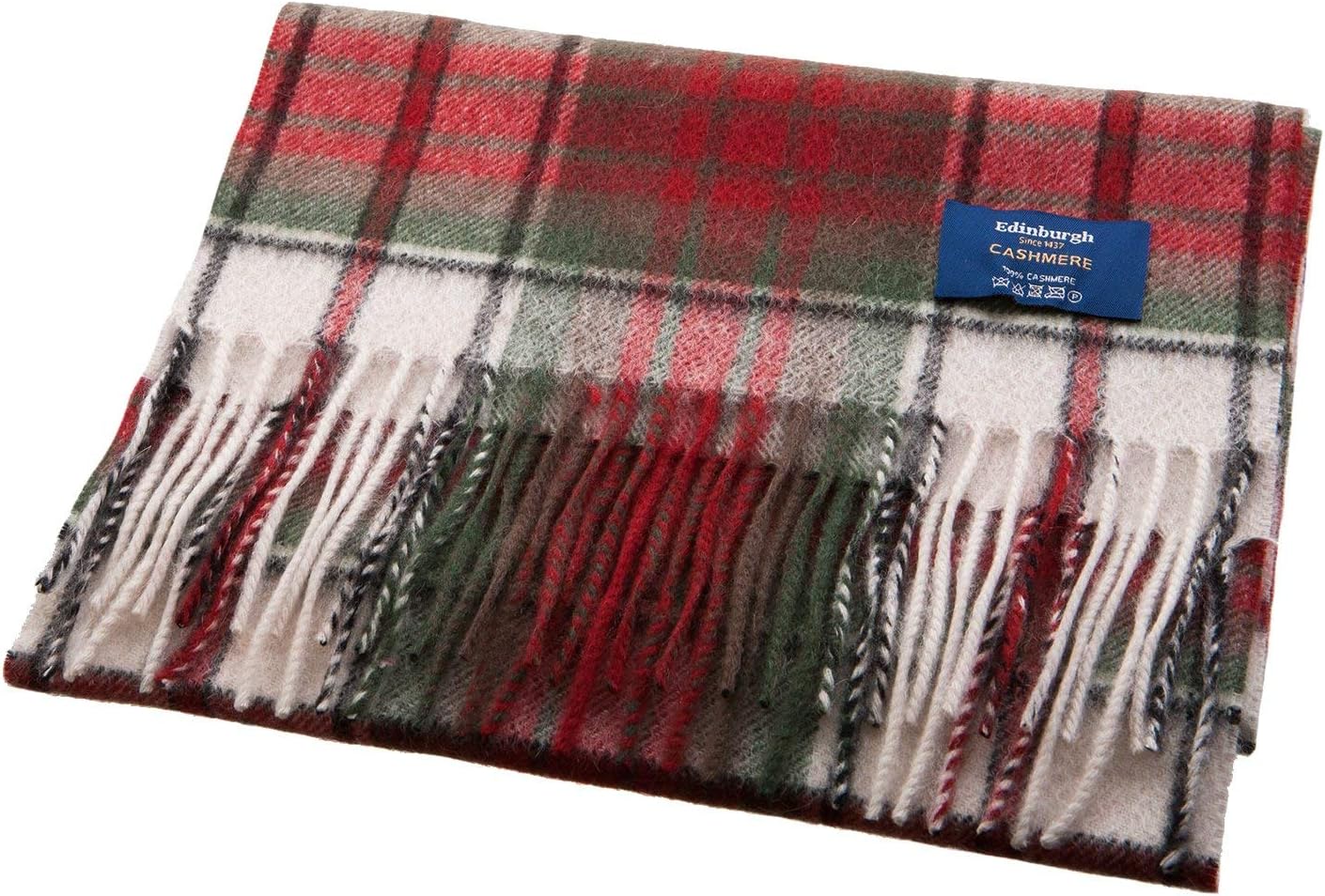 Edinburgh 100% Cashmere Blue Label Scottish Tartan Luxury Scarves