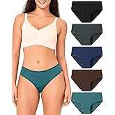 BAMBOO COOL Women's Underwear Briefs for Women Lightweight Ladies Panties Moisture-Wicking Stretchy Soft Breathable 5-pack