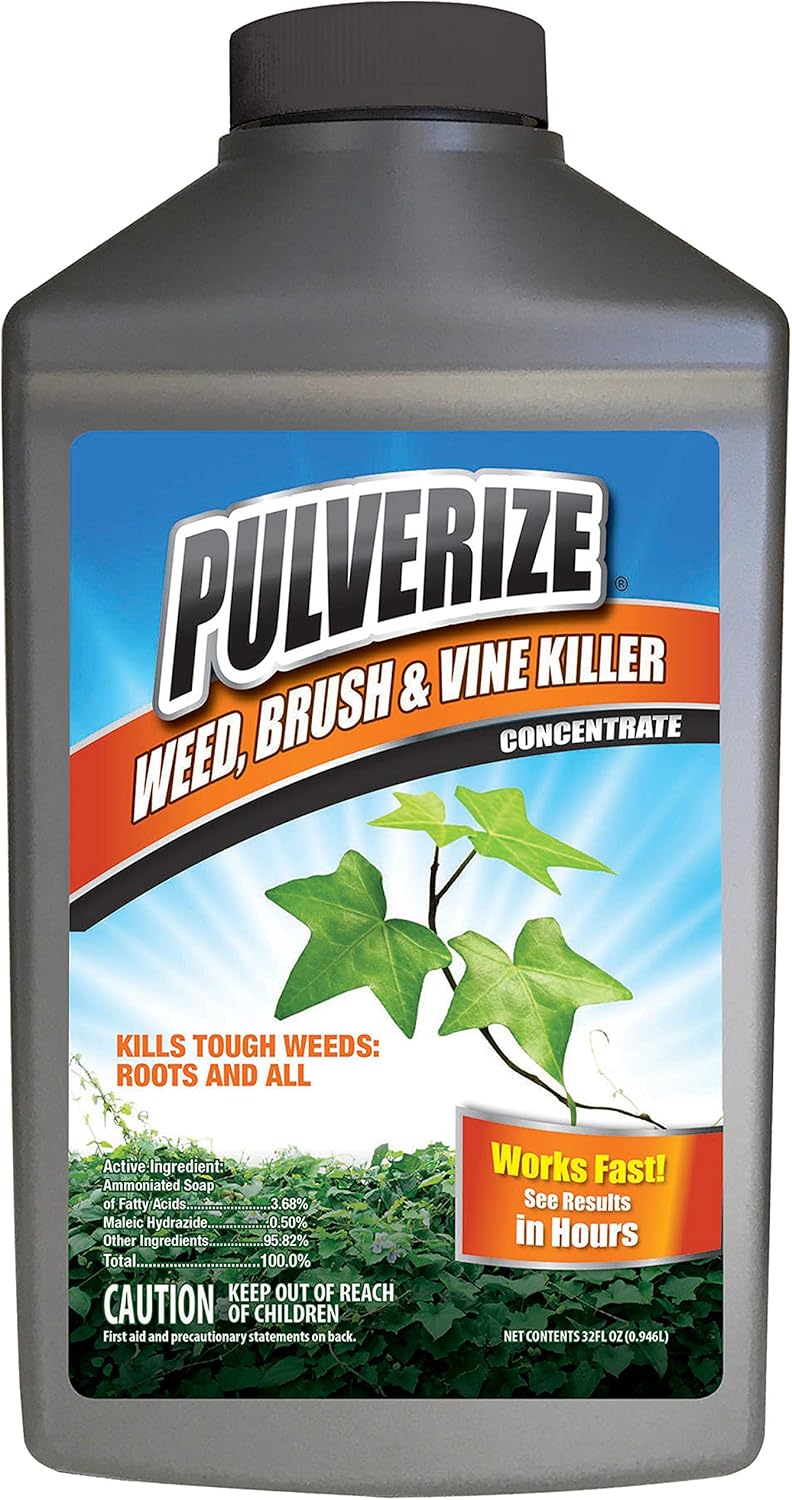 Amazon Com Pulverize Pwbv C 032 Brush Vine Concentrate Fast Acting Non Staining Weed Vine 32 Ounce Crabgrass Killer Garden Outdoor