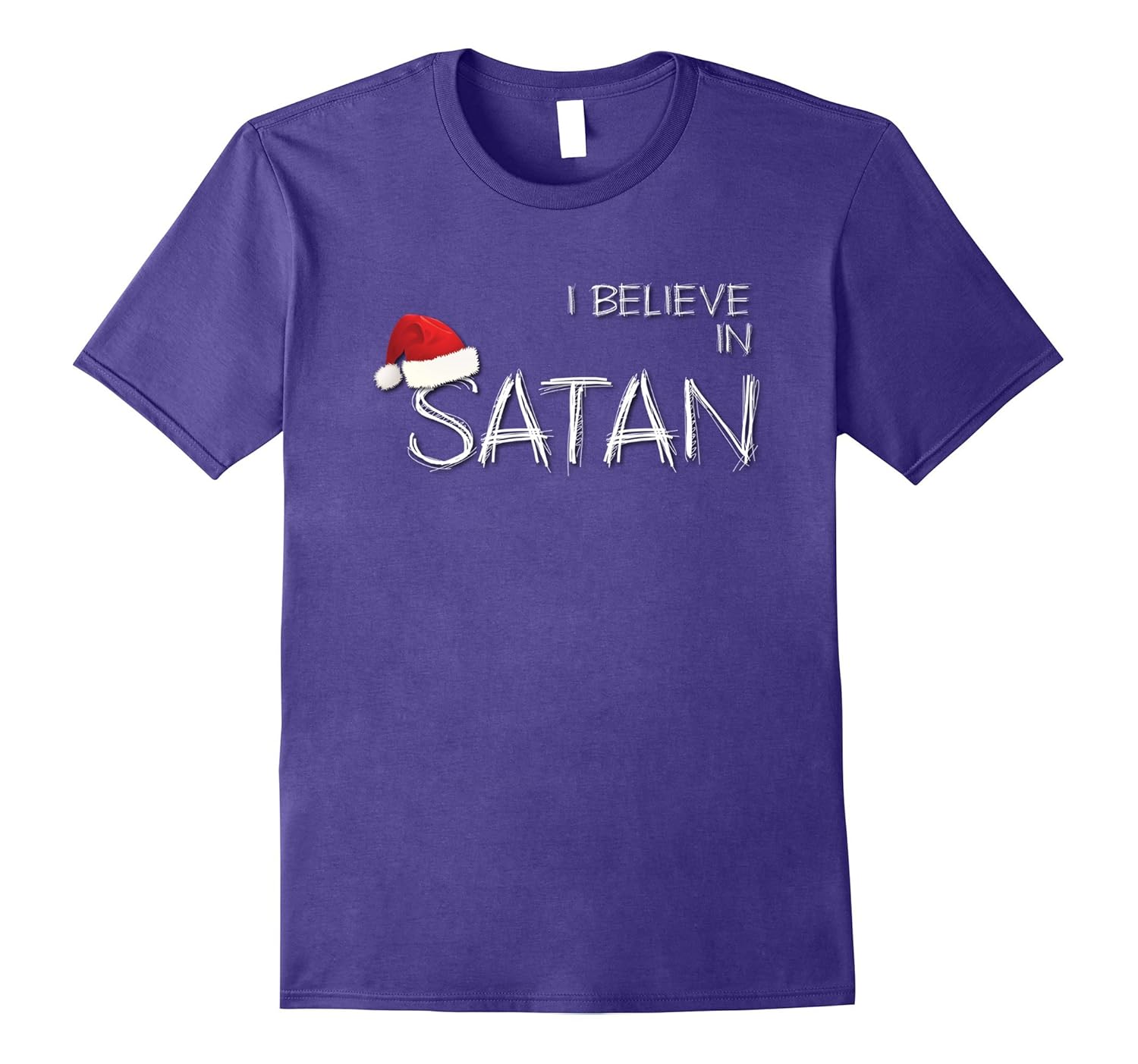 I Believe in SATAN Christmas T-shirt-Rose