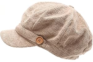 MIRMARU Women's Classic Visor Baker boy Cap Newsboy Cabbie Winter Cozy Hat with Comfort Elastic Back