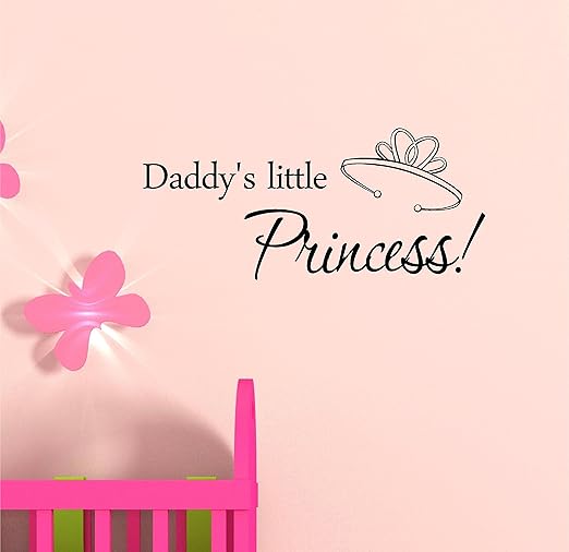 Amazon Com Daddy S Little Princess Vinyl Wall Art Inspirational Quotes Decal Sticker Home Kitchen