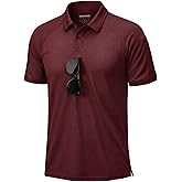 TACVASEN Polo Shirts for Men Short Sleeve Dry Fit Collared Shirt UPF 50+ Performance Work Athletic Tactical Golf Polos