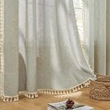 Joydeco Blue Floral Boho Curtains 108 Inches Long 2 Panels Rod Pocket view 8
