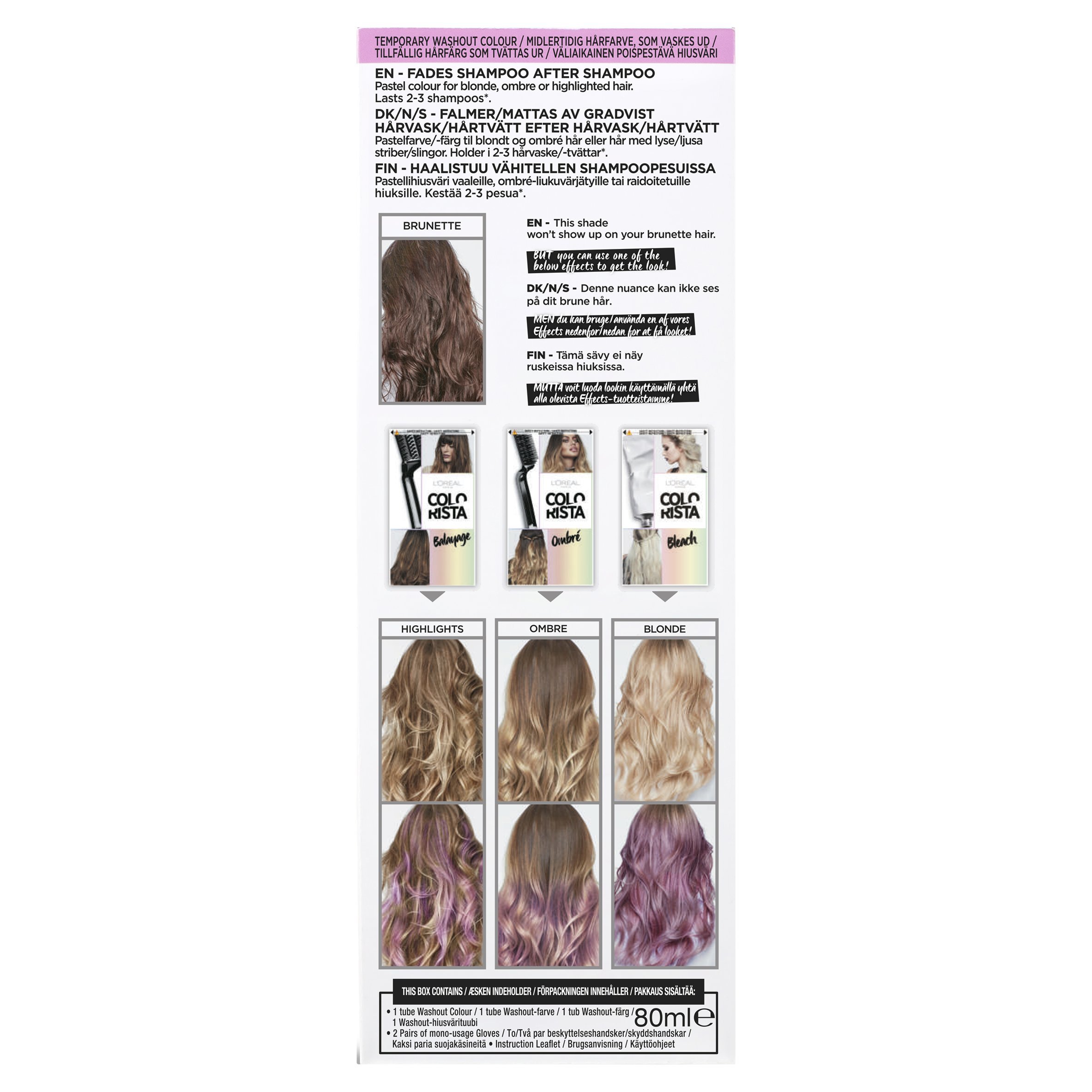 L Oreal Colorista Washout Lilac Purple Semi Permanent Hair Dye