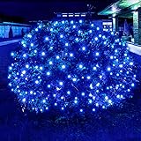 Dirnun Led Christmas Net Lights Blue Outdoor